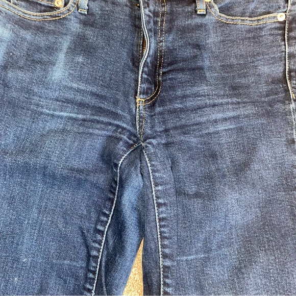 Gap Authentic Flare 27 R x 32 Medium Wash Used Worn Distressed Stretchy - Picture 4 of 14